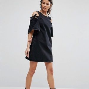 ASOS Black Denim Dress Size 8 (UK10)